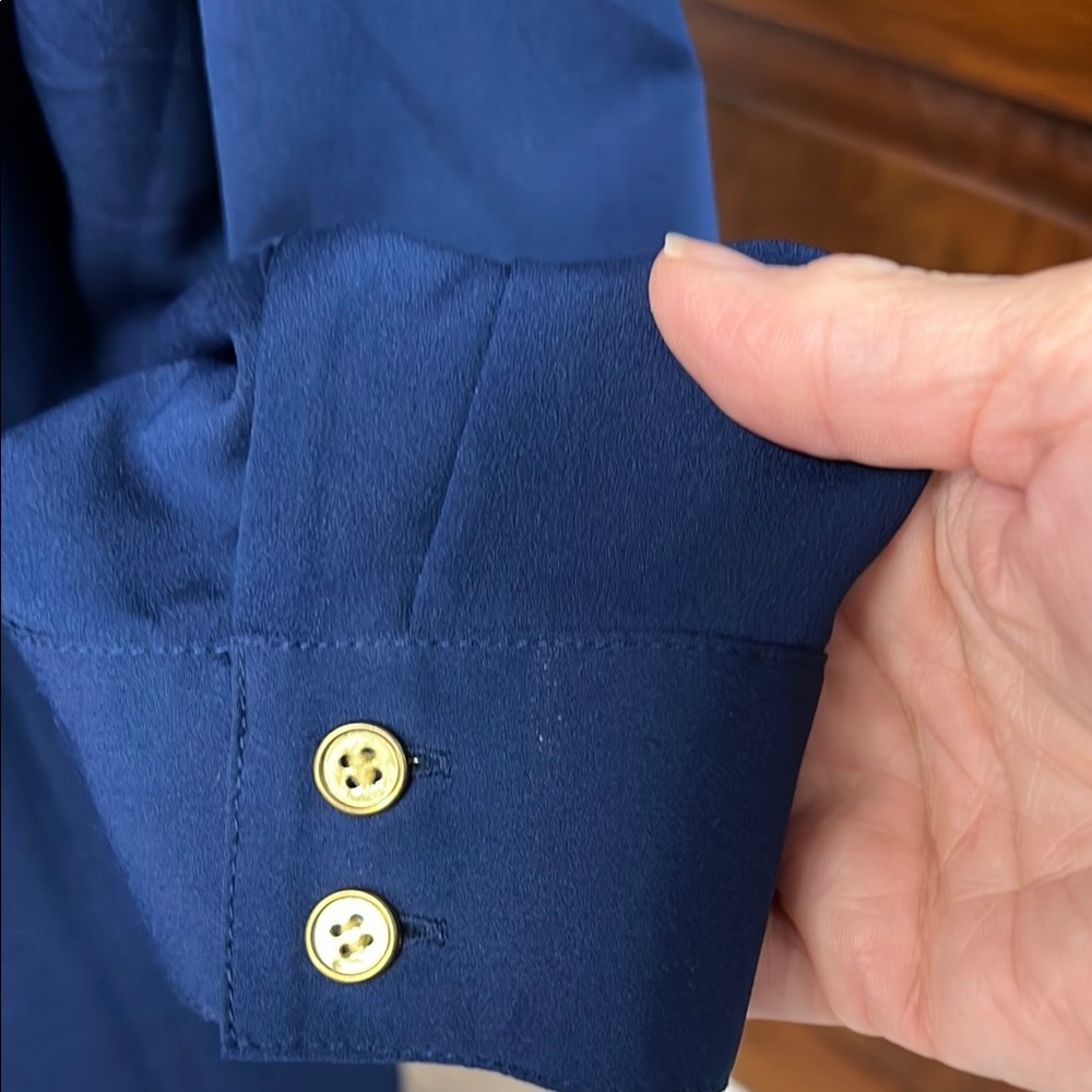 Chico's Navy Blue Blouse - Picture 4 of 7